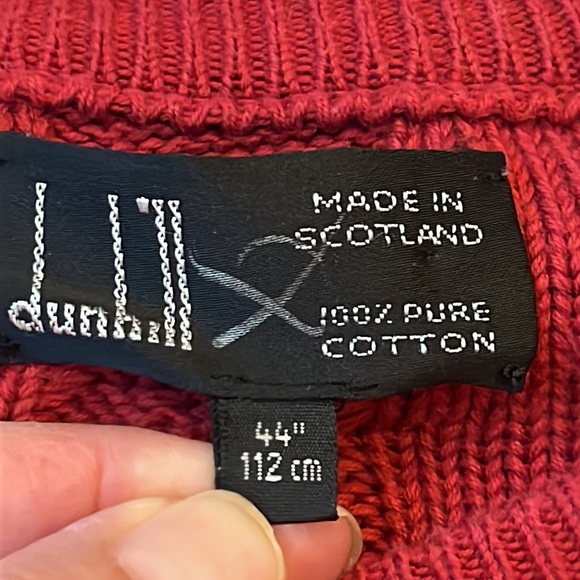 Dunhill cotton cable Scottish sweater XL-XXL - Picture 2 of 5